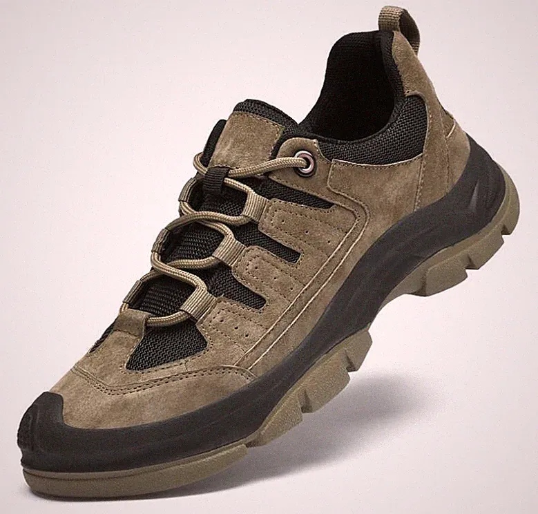 Men's Casual Pointed Toe Lace Up Sneaker Soft Cresspers Daily Pumps Hiking Shoe