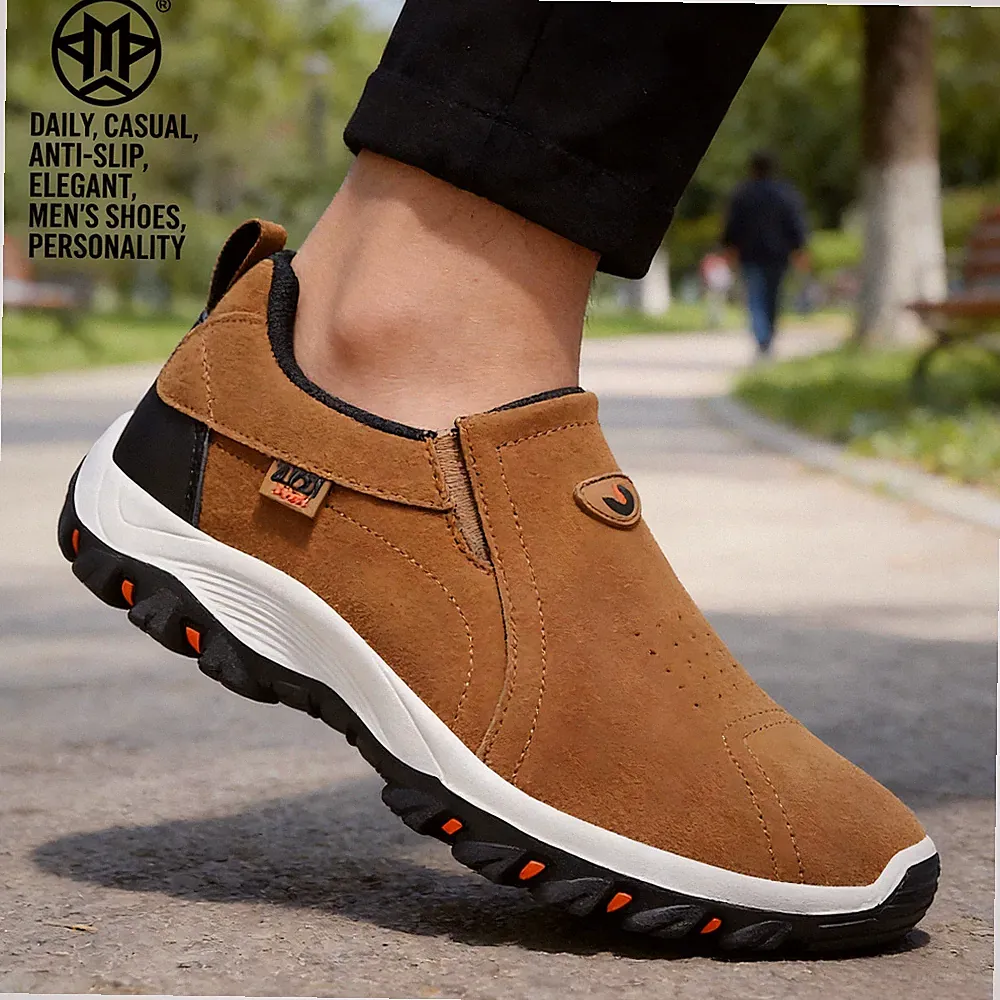 Men's Casual Walking Sneakers, Slip On Athletic Shoes for Outdoor Hiking