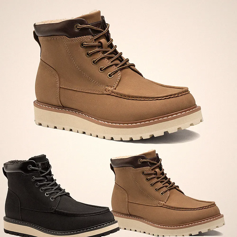 Men's Chukka Boots Comfortable Lightweight Winter Warm Business Casual Boots