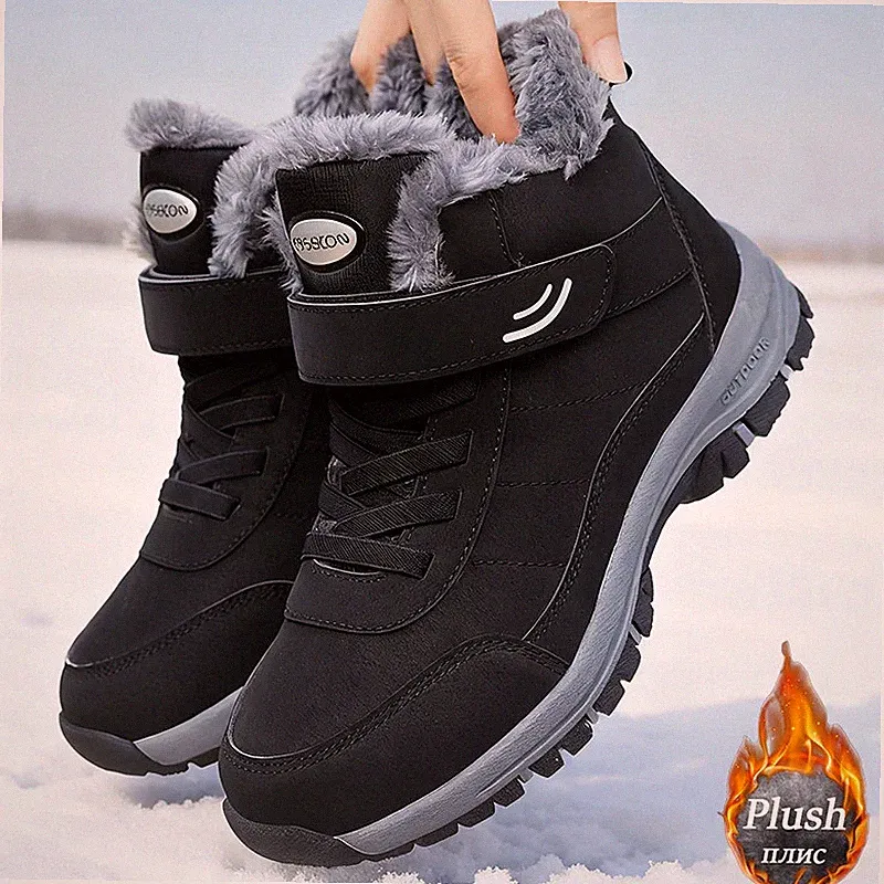 Men's Climbing Shoes Outdoor Sports Cotton Winter High Top Casual Warm Boots