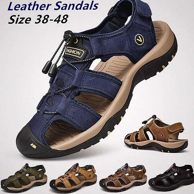 Men’s Closed-toe Hiking Fisherman Sport Outdoor Summer Sandals Beach Water Shoes