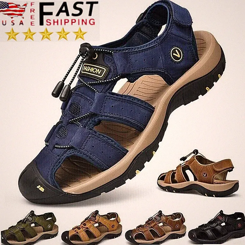 Men’s Closed-toe Hiking Fisherman Sport Summer Sandals Outdoor Beach Water Shoes