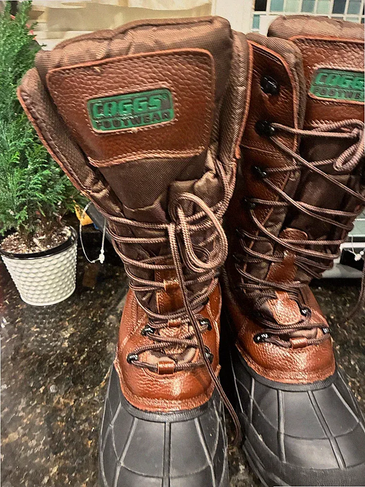 Men's Coggs Footwear Size#12 Antarctica 18" Snow Boots, Brown & Black