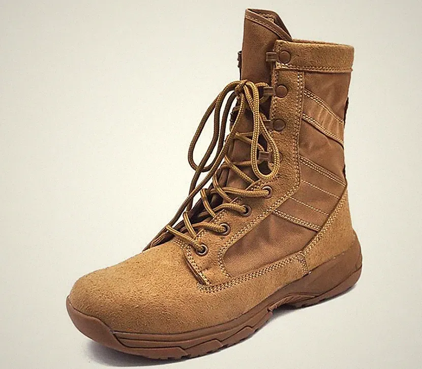 Men's Faux Suede Zip Lace Up Ankle Boots Desert Hiking Climbing High Top Shoes