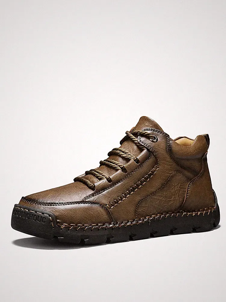 Men's Handmade Mid-Calf Casual Shoes Trail Running Sneakers Walking Hiking Boots