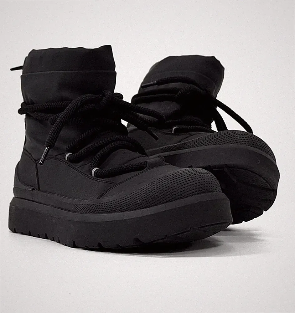 Men's High Top Cotton Shoes Winter Outdoor Non-slip Plush Warm Hiking Snow Boots