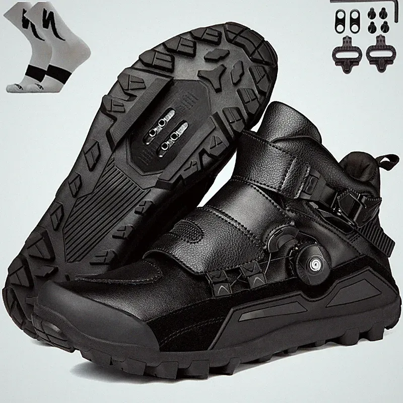 Men's Hiking Boots Cycling Shoes High-Top MTB Gravel Road Bicycle Sneakers