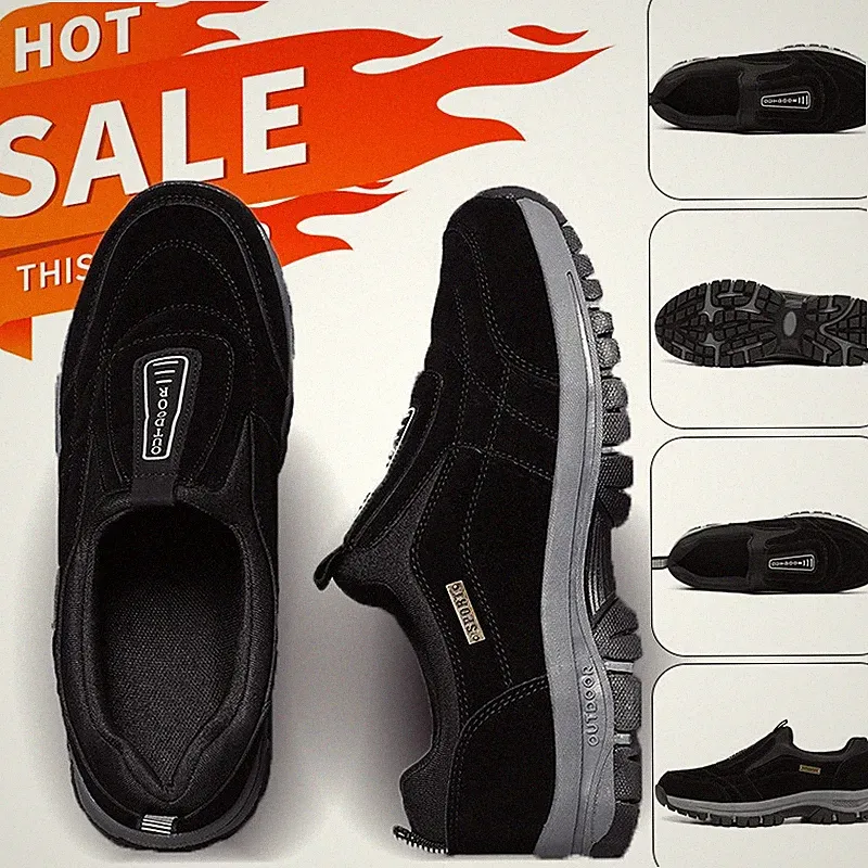 Men's Hiking Boots Senior Shoes Outdoor Sports & Leisure Slip-Resistant Loafers