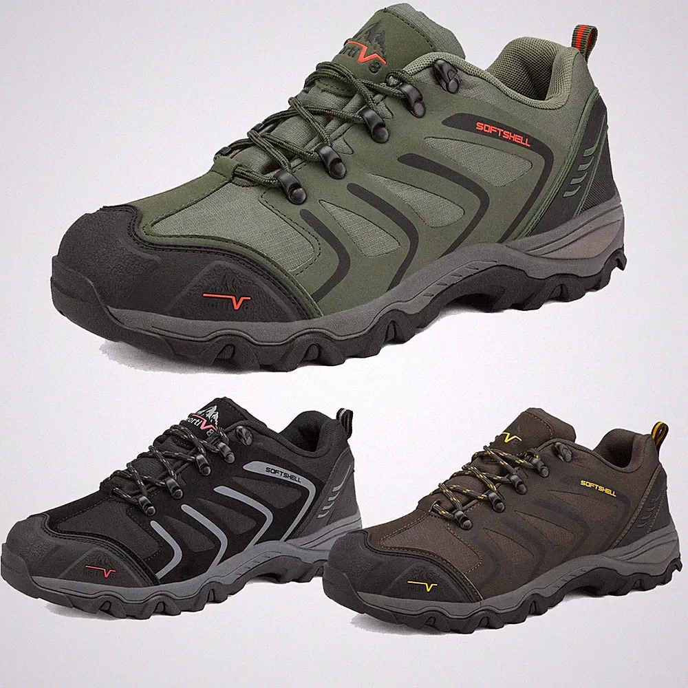 Men's Hiking Shoes Low Top Waterproof Outdoor Backpacking Work Shoes
