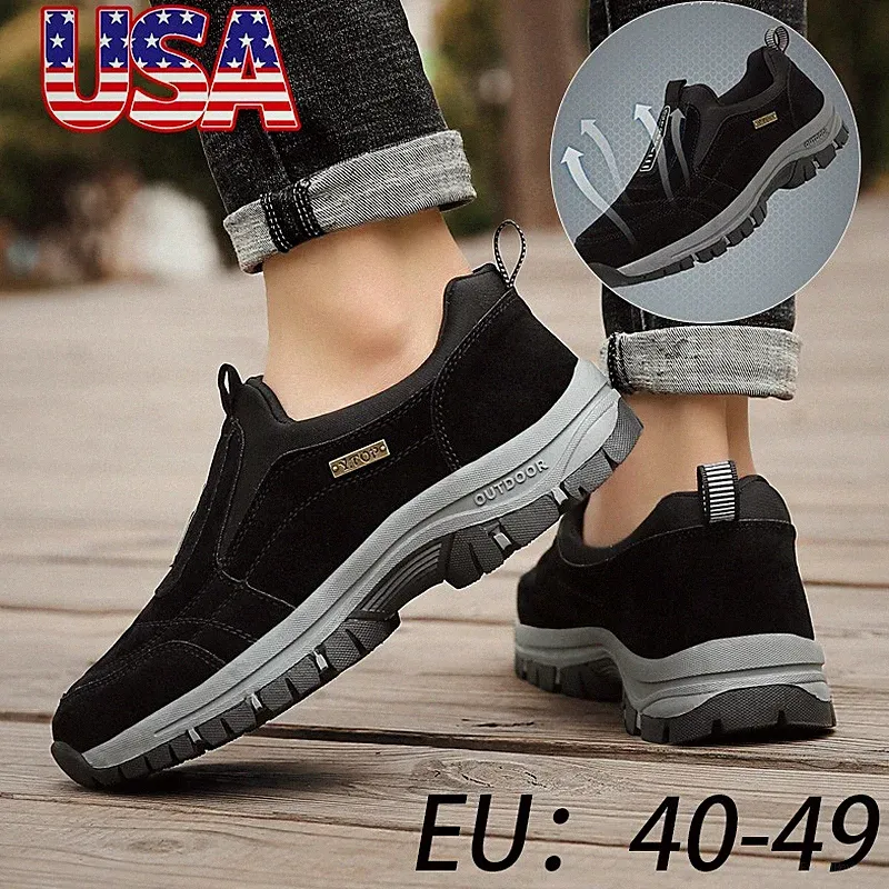 Men's Hiking Shoes Outdoor Jogging Casual Breathable Mesh Running Shoes EU49