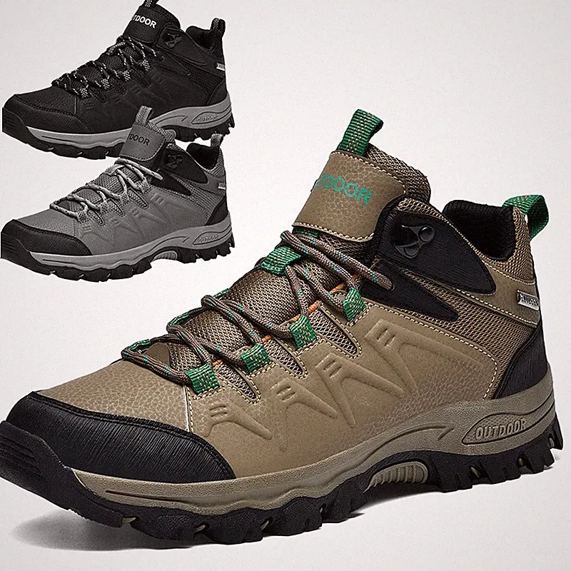 Men's Hiking Shoes Outdoor Low-Top Trekking Trail Shoes Walking Work Sneakers