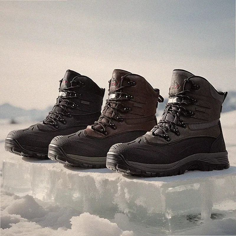 Men's Insulated Waterproof Hiking Boots Construction Outdoor Winter Snow Ski US