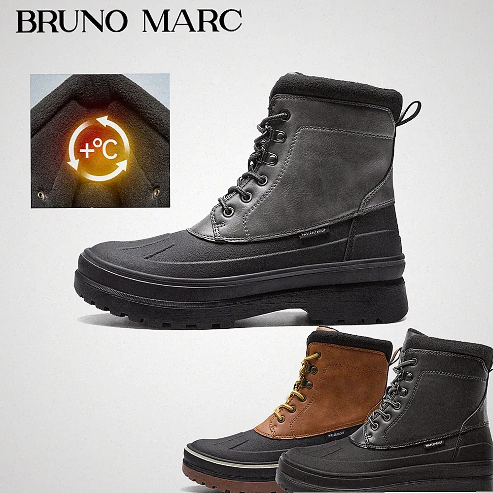 Men's Insulated Waterproof Snow Boots Warm Fur Outdoor Winter Shoes Boot 6.5-15
