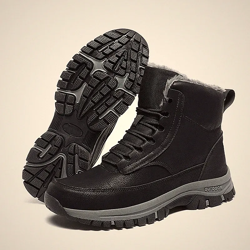 Men's Lace Up Breathable Snow Boots For Men Waterproof Ankle Boots Footwear