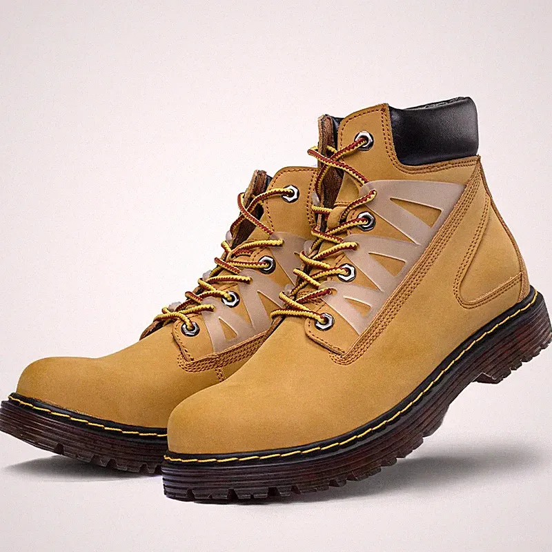 Men's Leather Boots Waterproof Hiking Shoes Fishing Sport Climbing Shoes