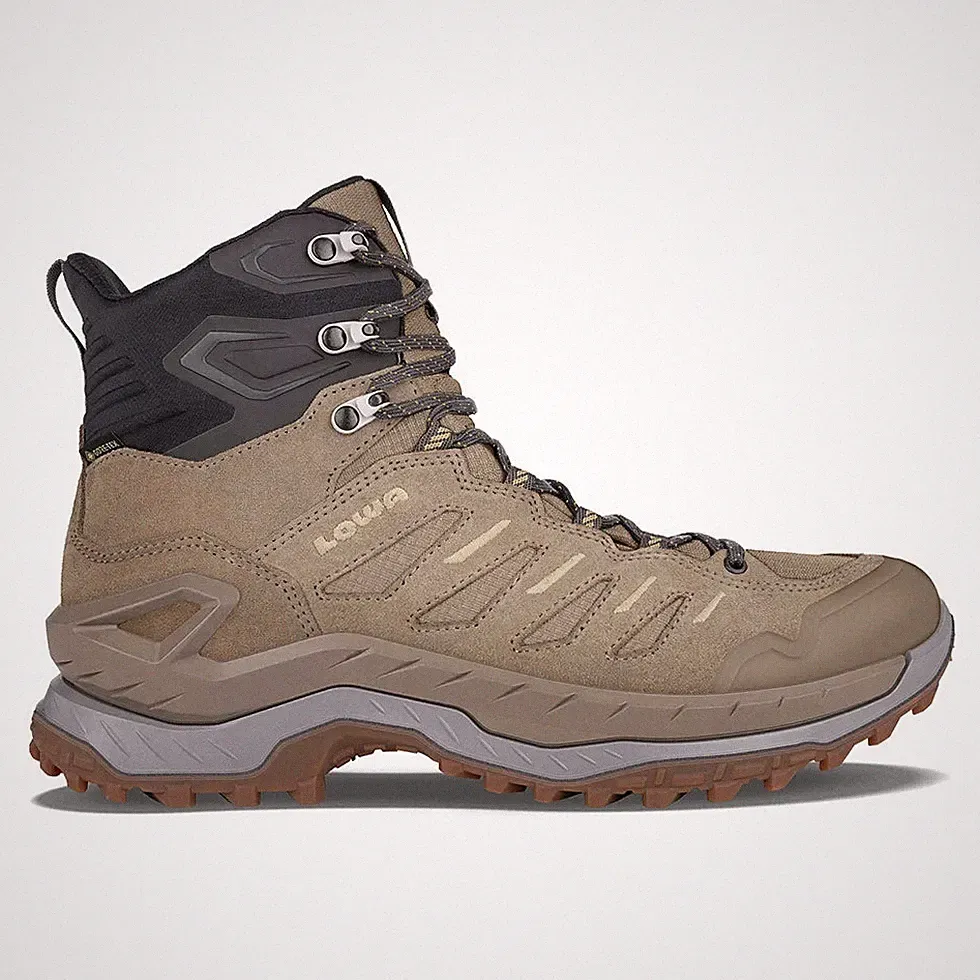 Men's LOWA® Hiking Backpacking Outdoor Boots INNOVO GTX MID | DUNE GREY | 8 - 13