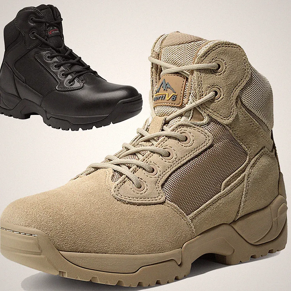 Men's Military Boots Tactical Boots Motorcycle Combat Ankle High Hiking Boots