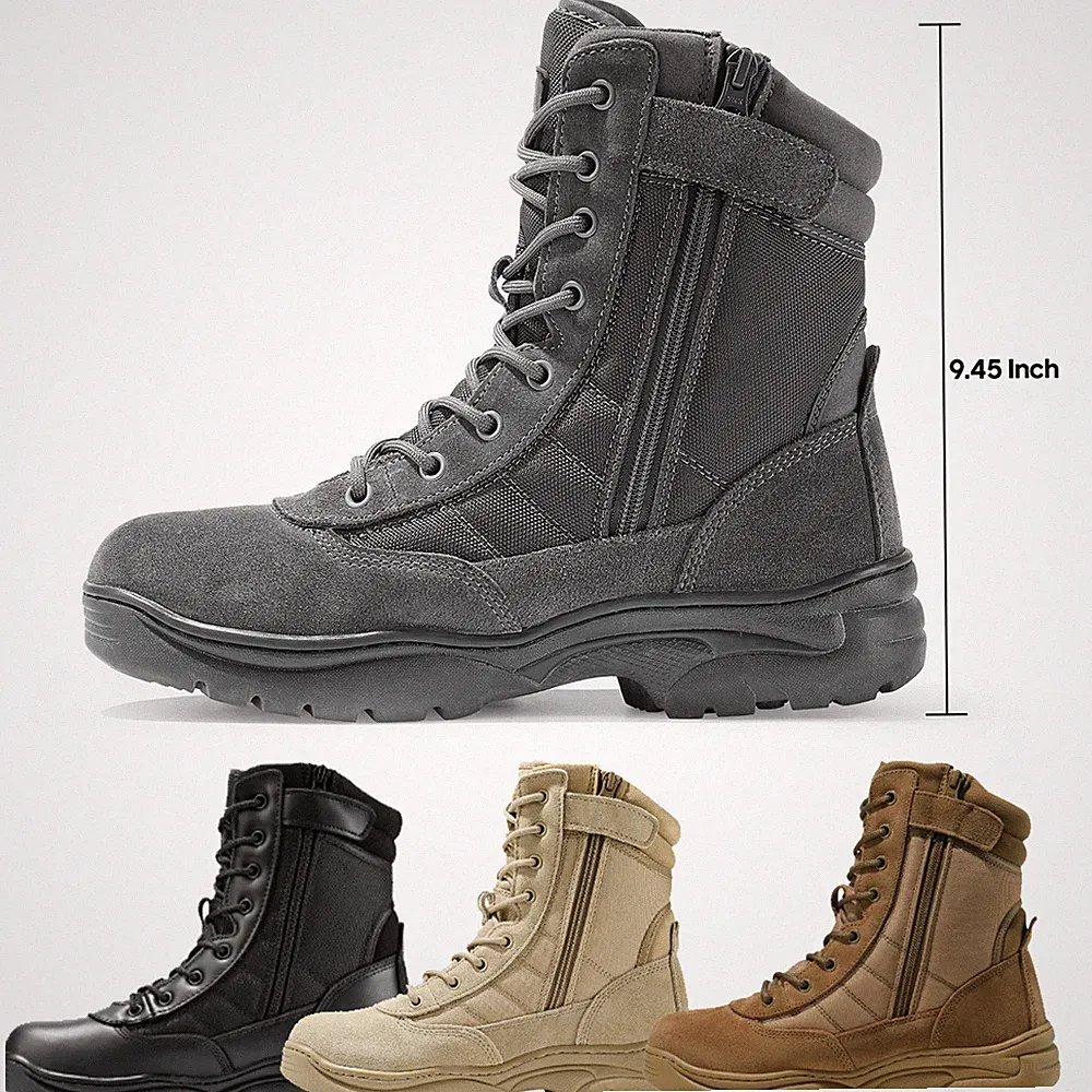 Men's Military Boots Waterproof Leather Combat Boots Tactical Boots