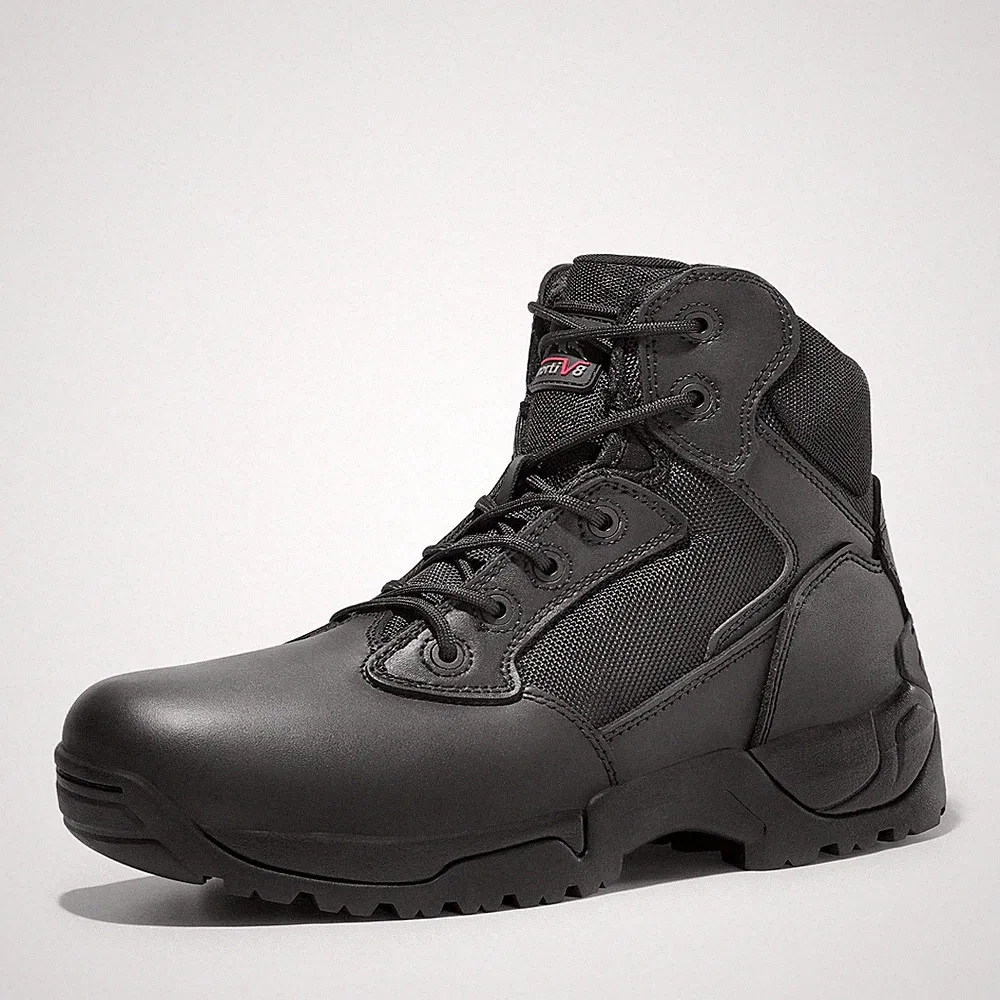 Men's Military Tactical Combat Boots Ankle High Motorcycle Work Boots BLACK