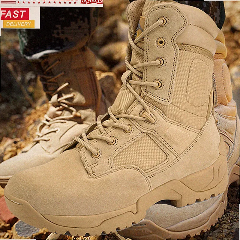 Men's Military Tactical Desert Work Boots Hiking Motorcycle Combat Shoes 6.5-15