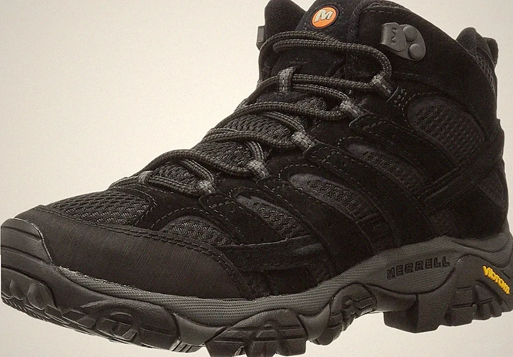 Men's Moab 2 Vent Mid Hiking Boot, Black Night, 10 2E US