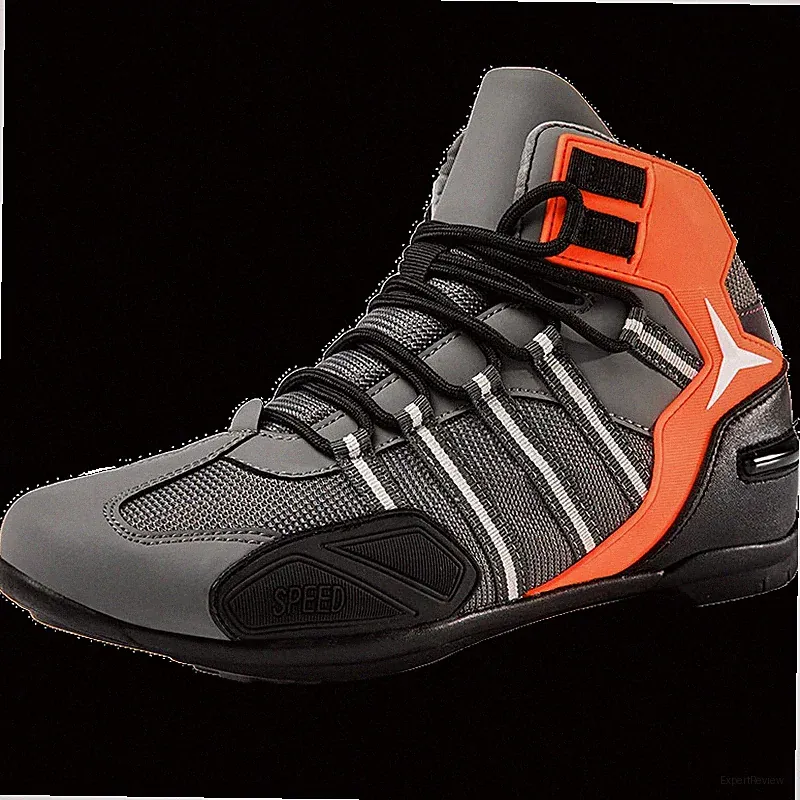 Men's Motorcycle Boots Comfortable Breathable Mesh Motorbike Riding Shoes