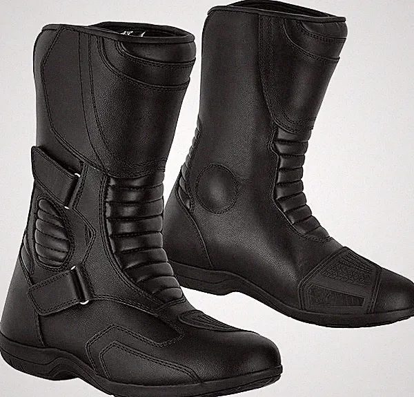 Men’s Motorcycle Boots Genuine Leather Waterproof Riding Touring Protective