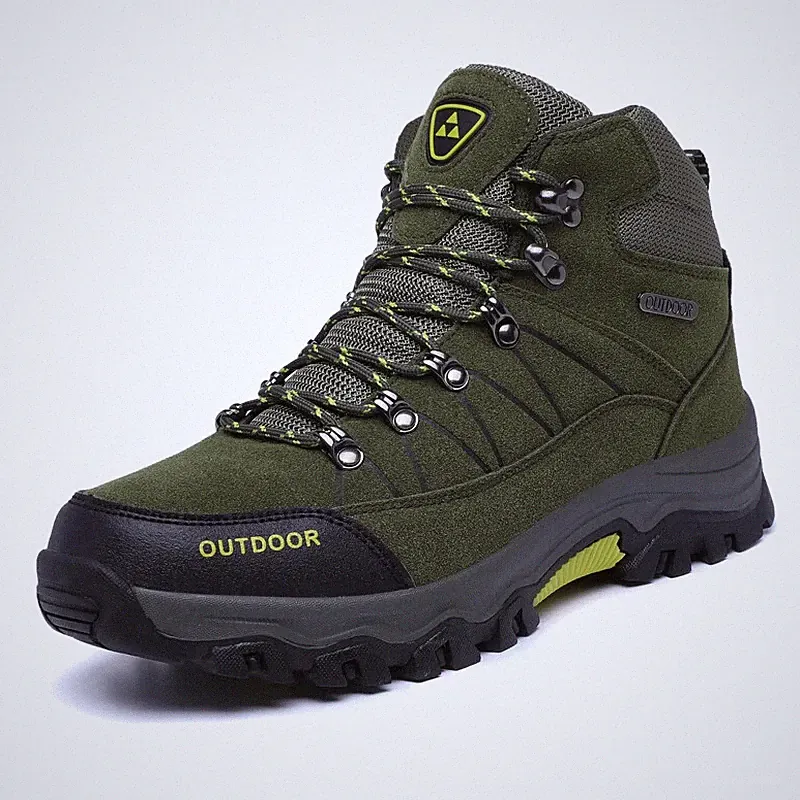 Men's Non-slip Hiking Shoes Waterproof Outdoor High Top Soft Trekking Sneakers