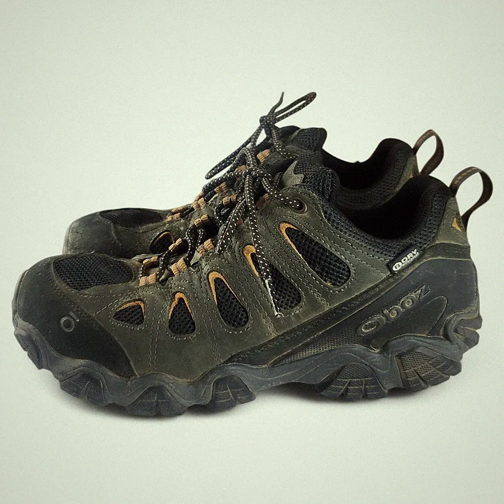 Men's Oboz 8.5 Sawtooth II Low Waterproof Hiking Shoes Shadow Burlap Outdoors