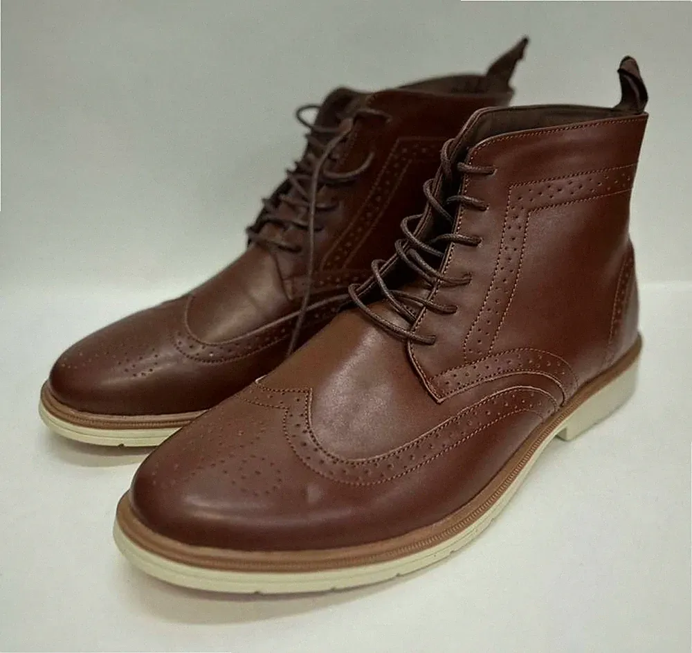 Men's Orthopedic Leather Chukka Boots: Comfortable Arch Support Plantar Fasciiti