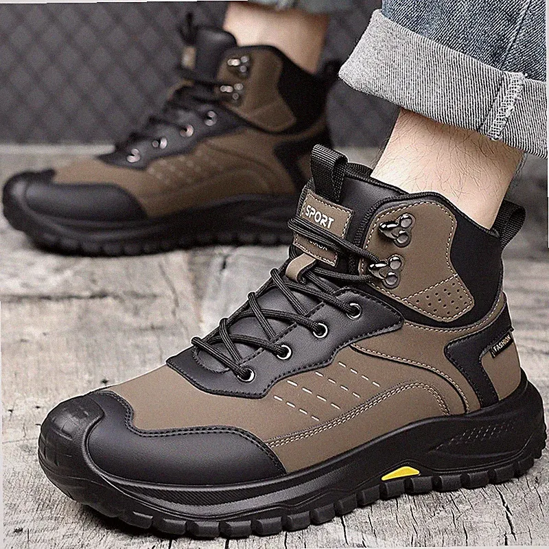 Men's Outdoor Hiking Boots Non Slip Fashionable Versatile Camping Mountain Shoes
