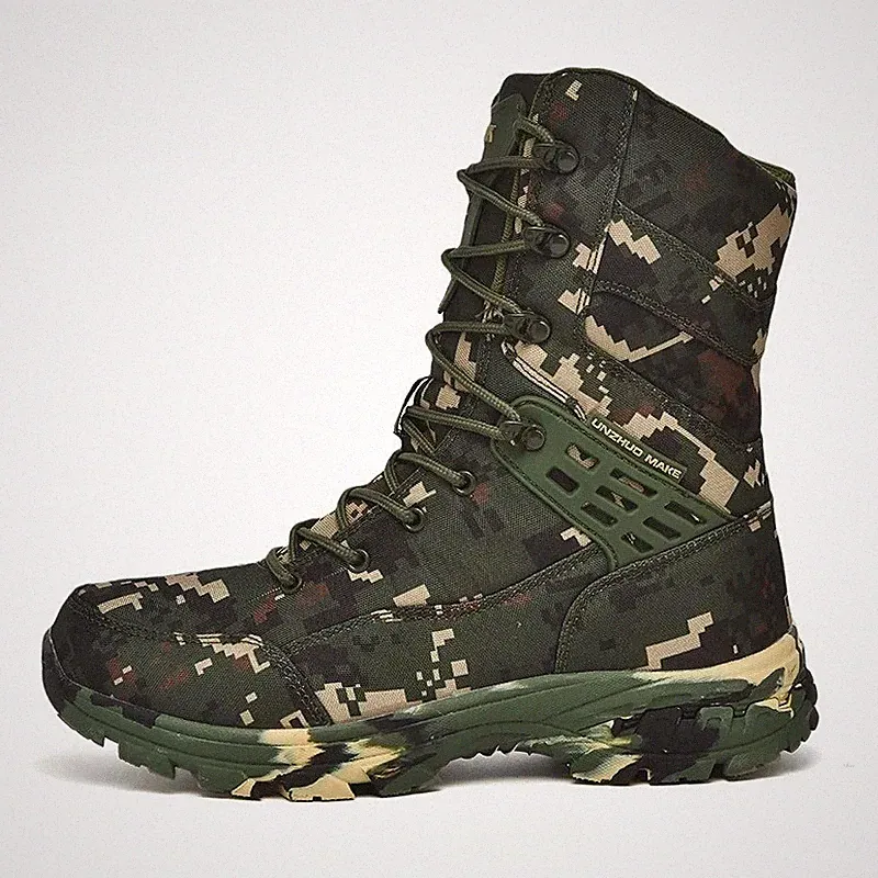 Men's Outdoor Tactical Boots Desert Work Safety Shoes Mountaineering Waterproof