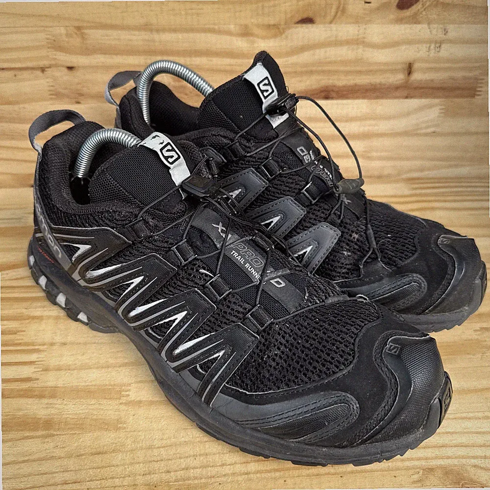 Men's Salomon XA Pro 3D GTX Hiking Shoes Black Gore-Tex Waterproof Size 10.5