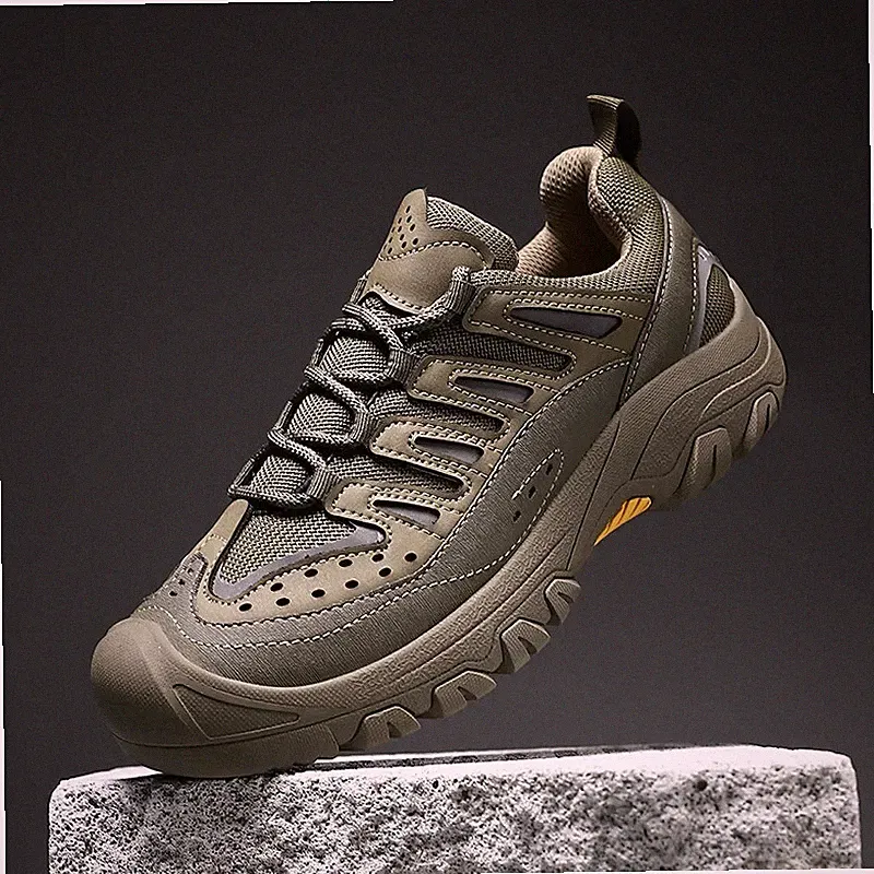 Men's Shock-Absorbing Hiking Shoes Non-Slip Wear-Resistant Travel Camping Shoes