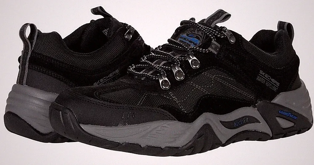 Men's Skechers Arch Fit Recon Harbin Hiking Shoes, 204411 /BLK Multi Sizes Black