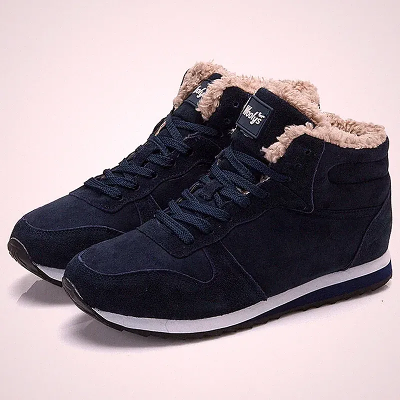 Men's Snow Boots Hiking Shoes Fashion Winter Shoes Warm Fur Men's Boots