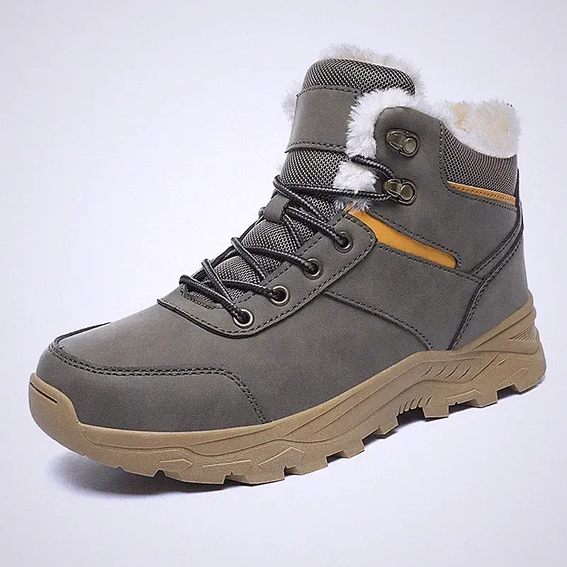 Men's Snow Boots with Thickened Warmth Outdoor Anti-Cold Non-Slip High-Top Boots