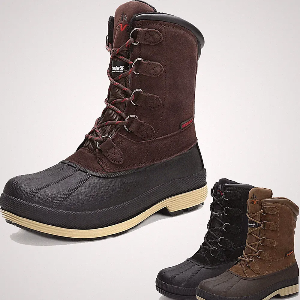 Men's Warm Insulated Snow Boots Waterproof Outdoor Hiking Work Winter Shoes