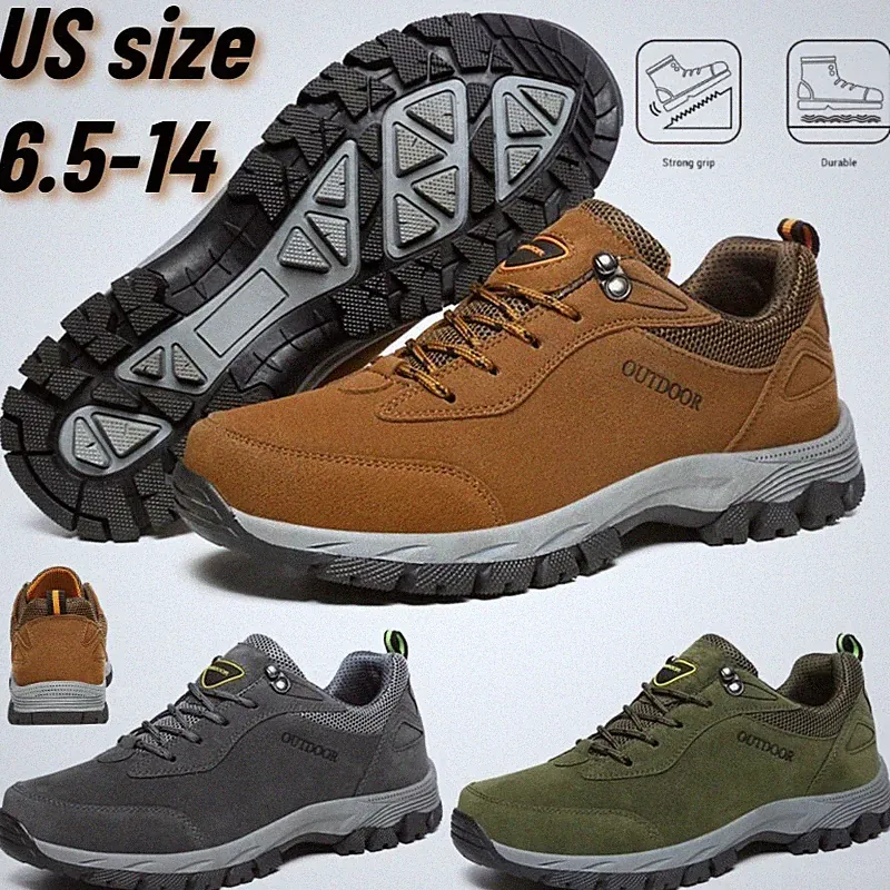 Men's Waterproof Comfortable Hiking Shoes Outdoor Lightweight Non-Slip Sneakers