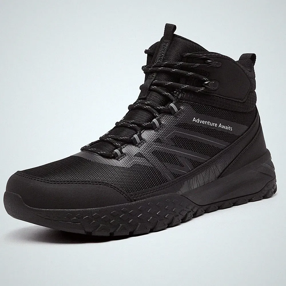 Men's Waterproof Hiking Boots - All-Terrain Breathable Ankle Trekking Shoes,...