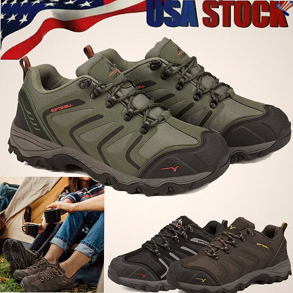 Men's Waterproof Hiking Boots Outdoor Lightweight Trekking Trail Jungle Shoes