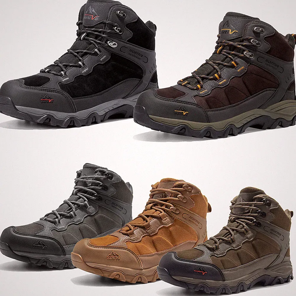 Men's Waterproof Hiking Boots Work Boots Waterproof Mid Ankle Outdoor Shoes
