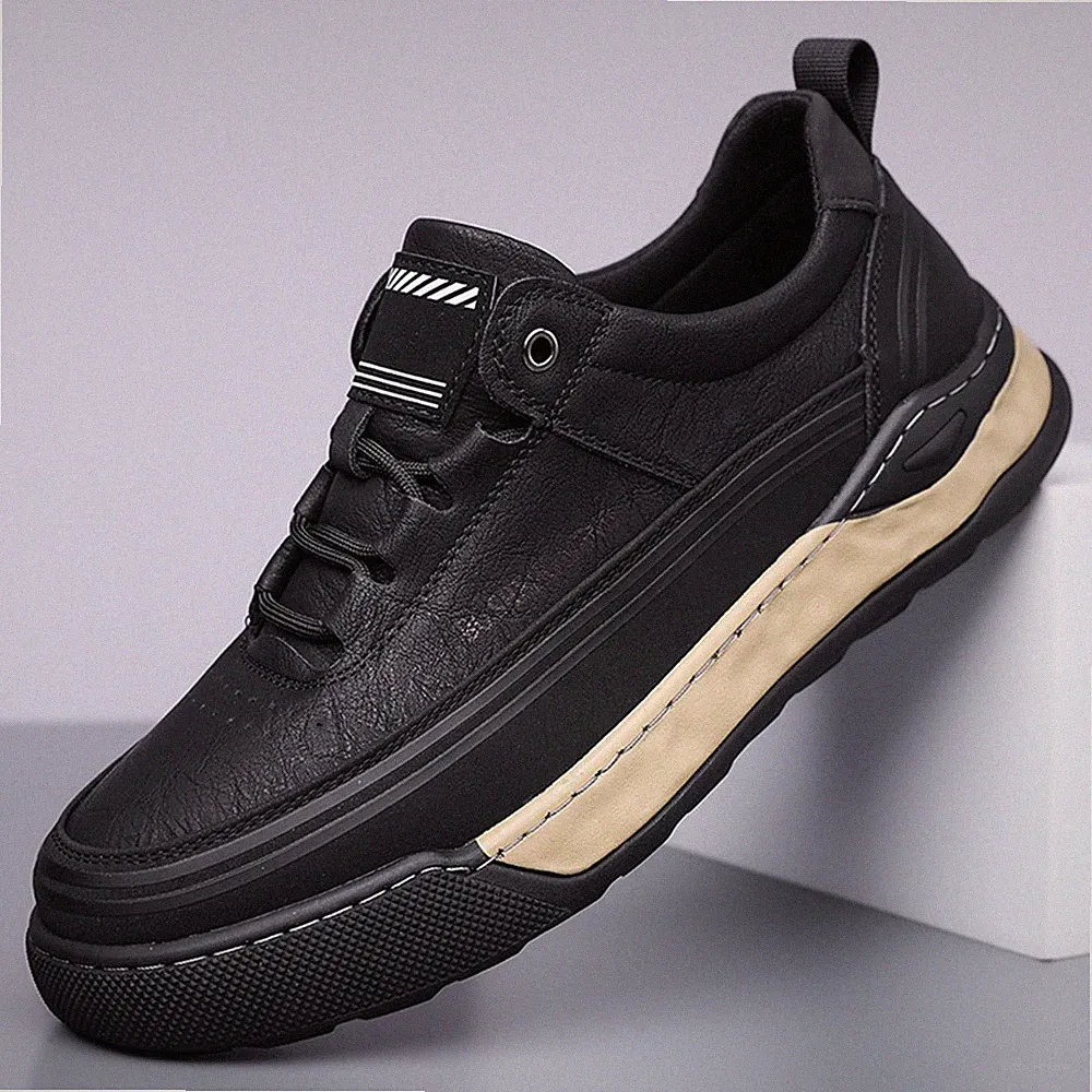 Men's Waterproof Hiking Shoes Leather Casual Outdoor Low Sneaker