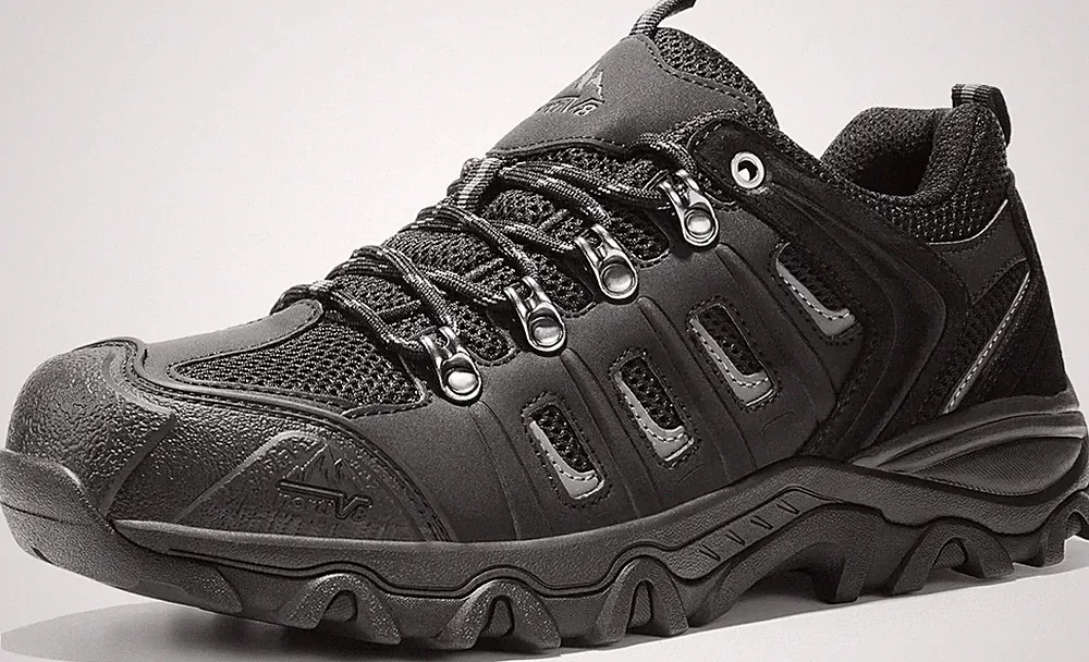 Men's Waterproof Hiking Shoes Leather Low-Top Hiking Shoes for Outdoor Traili...