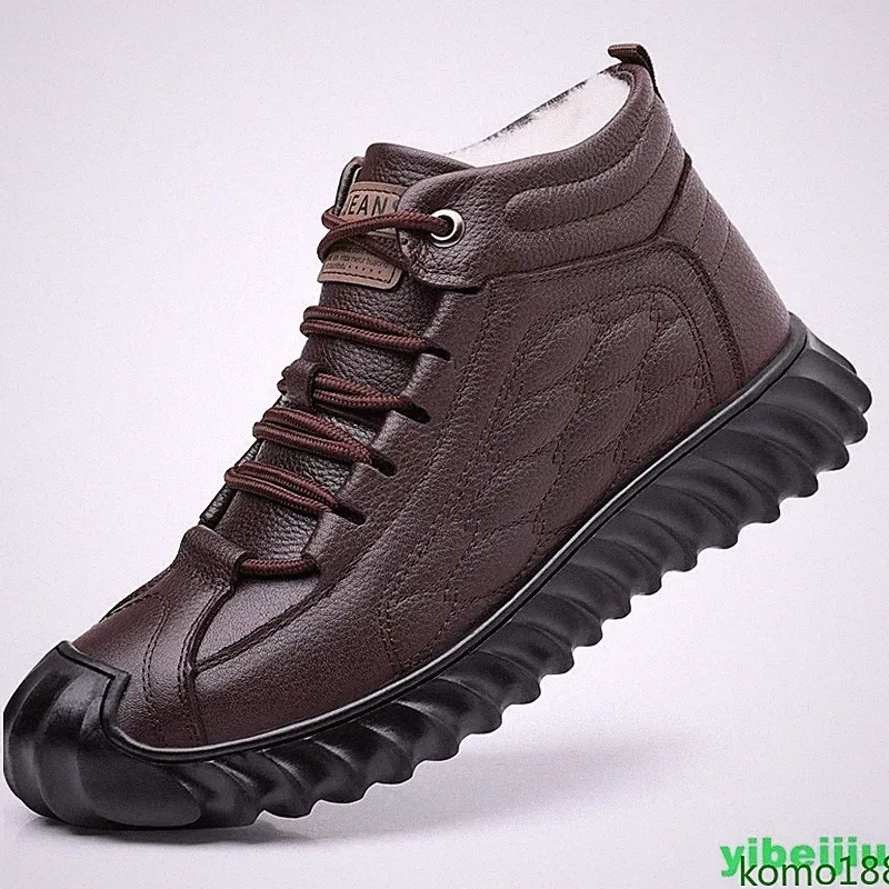Men's Waterproof Winter Snow Boots Casual Sneakers Lined Shoes For Cold Weather