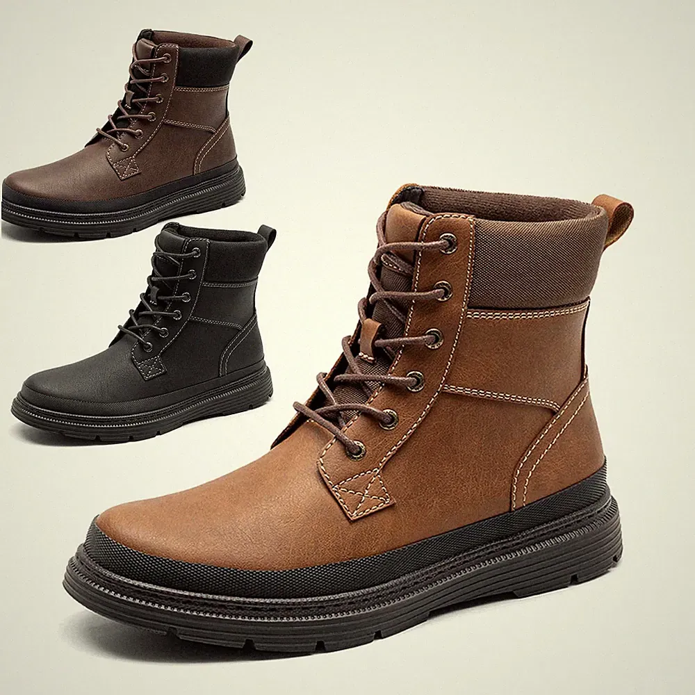 Men's Winter Ankle Boots Waterproof Insulated Outdoor Shoes Warm Snow Boots