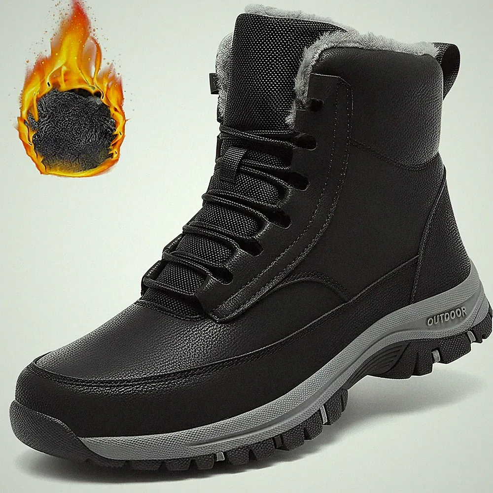 Men's Winter Snow Boots - Anti-Slip Hiking & Trekking Outdoor Shoes