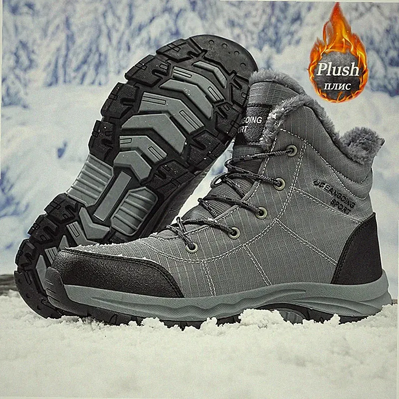 Men's Winter Snow Boots for Waterproof Sneakers Super Warm Hiking Boots