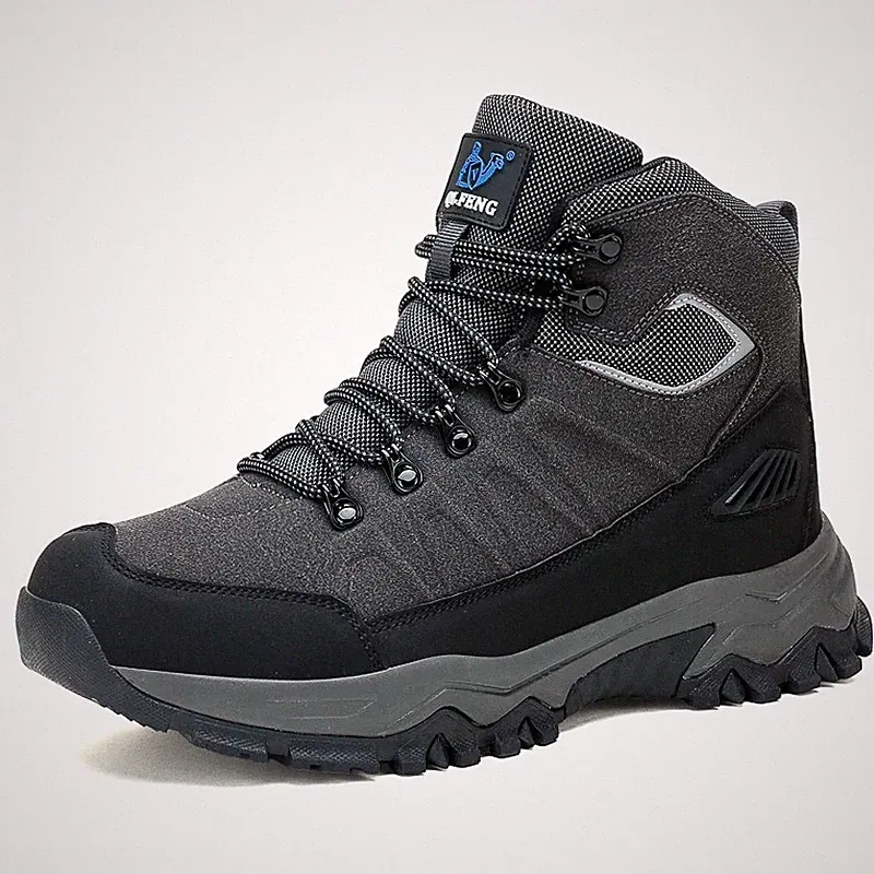 Men's Winter Warm Snow Boots High Top Outdoor Anti Slip Mountaineering Sneakers
