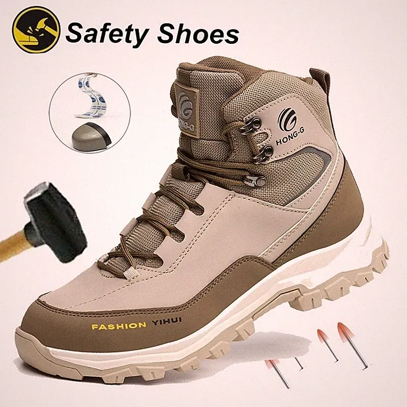 Men Safety Shoes Work Boots Steel Toe Indestructible Shoes Sport Sneaker Outdoor